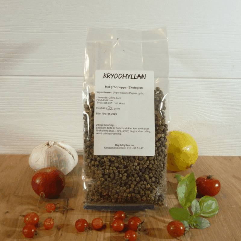 Hel Grönpeppar ekologisk 100g