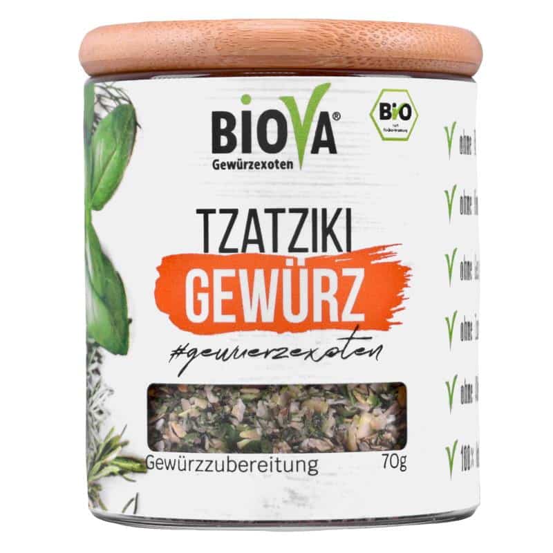 Ekologisk kryddmix för Tzatziki i glasburk