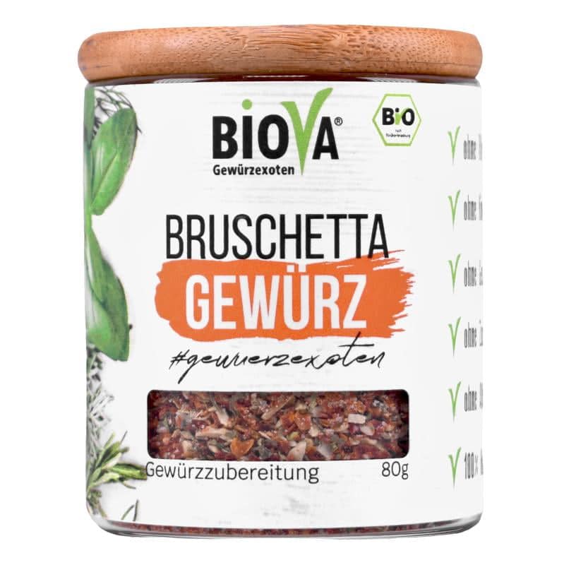 Ekologisk kryddmix för Bruschetta i glasburk