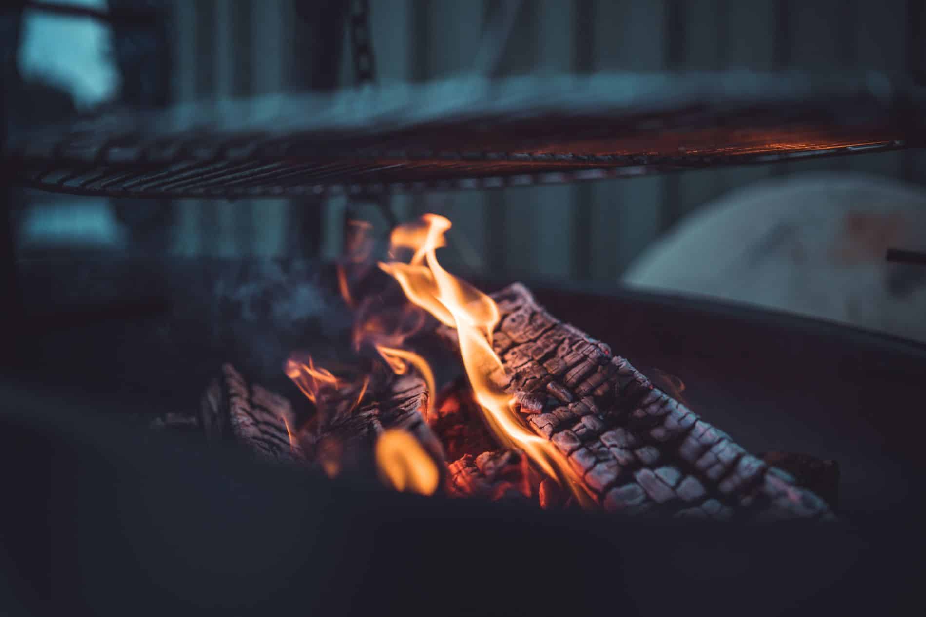 Grillgaller över öppen eld