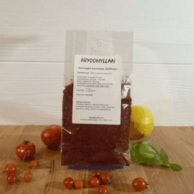 Gochugaru koreanska chiliflingor