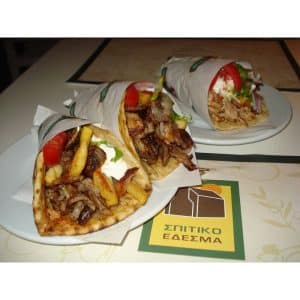 gyros serverade på grekisk restaurang