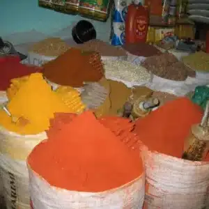 chilipulver på boliviansk marknad