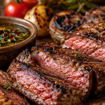 Grillat nötkött med chimichurri