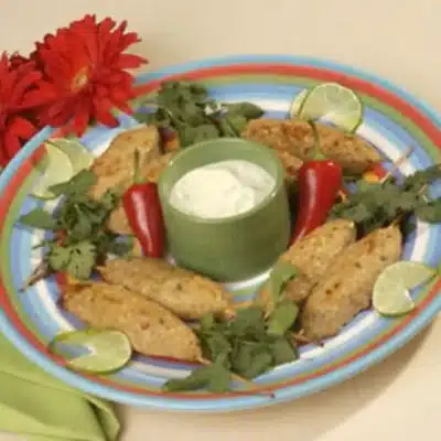 Wasabi mayo på kyckling bitar